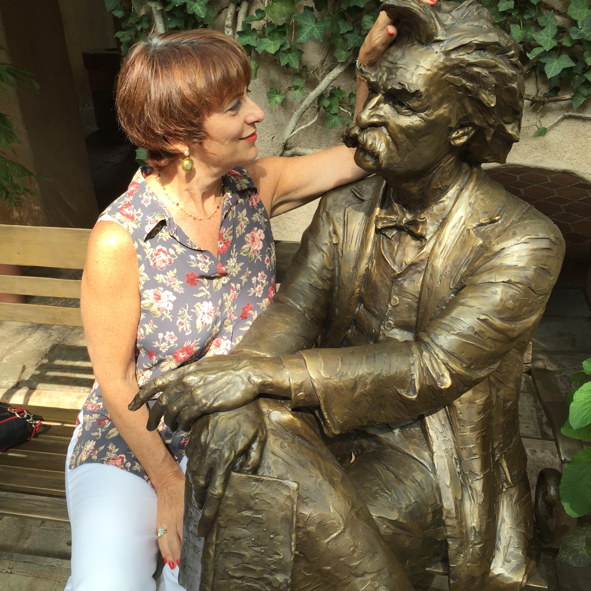 Cathy with Mark Twain